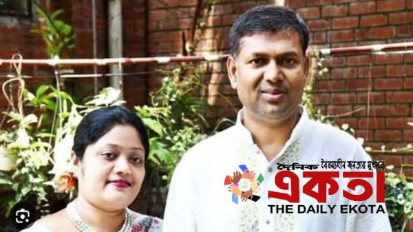 মাগুরা-১ আসনের সাবেক এমপি সাইফুজ্জামান শেখর ও তার স্ত্রী সিমা রহমান।