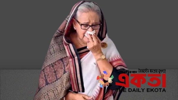 বাংলাদেশের ক্ষমতাচ্যুত প্রধানমন্ত্রী শেখ হাসিনা।